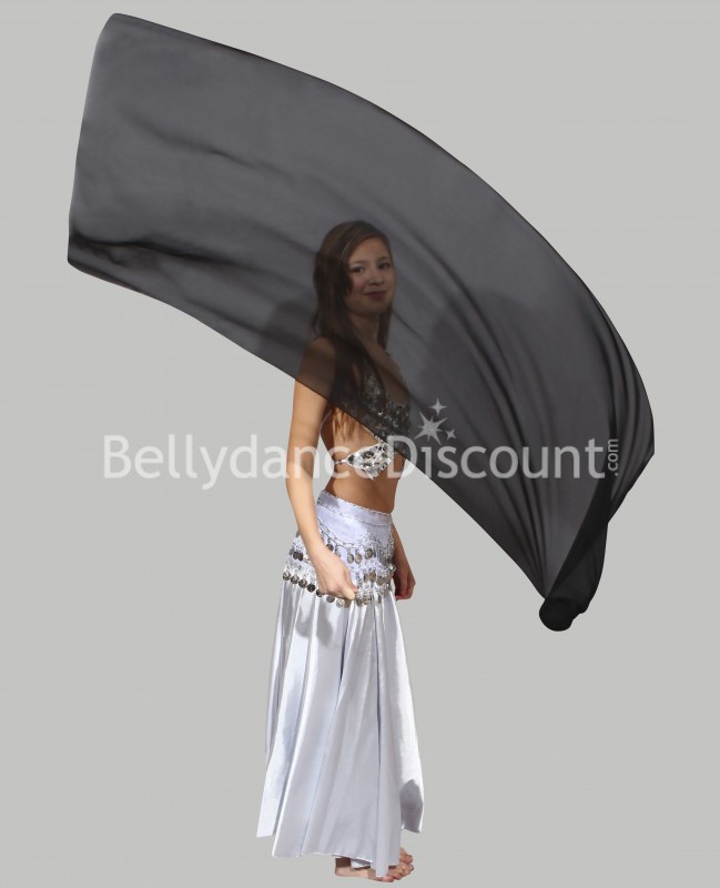 Veil Poi negro de danza del vientre para niña 