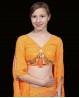 Top enfant de danse orientale orange manches longues