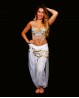 Glitzernde Hose für den orientalischen Tanz in Weiß