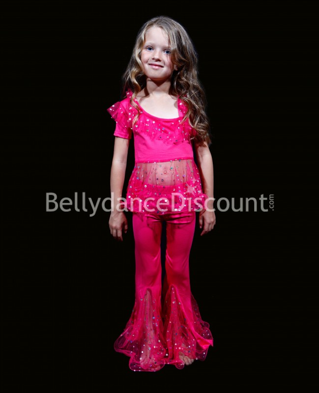 Abito di danza bambina paillettato fucsia Abito di danza bambina paillettato fucsia
