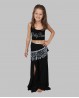 Top nero bambina strass "Bellydance"