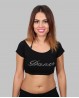 Top nero strass "Dance"