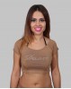 Oberteil in beige mit Strass “Dance”