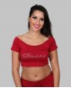 Haut bordeaux strass "Dance"