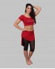 Haut bordeaux strass "Dance"