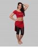 Top rosso strass "Dance"
