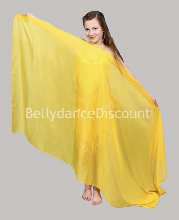 Velo amarillo de danza del vientre para niña 