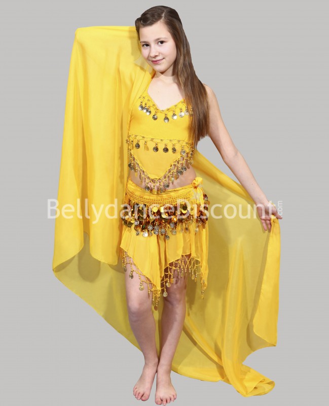 Yellow belly dance children’s veil 