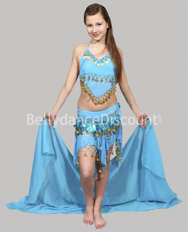 Light blue belly dance children’s veil 