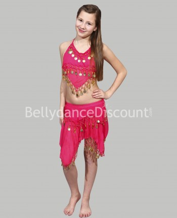 Costume bambina di danza del ventre fucsia