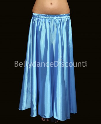 Light blue belly dance satin skirt