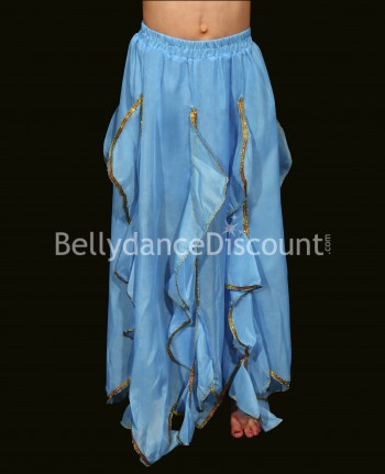 Falda azul clara para niña, ideal para danza del vientre 