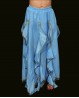Jupe enfant de danse orientale à volants bleu ciel