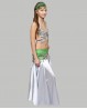 Jupe enfant de danse orientale satin argent