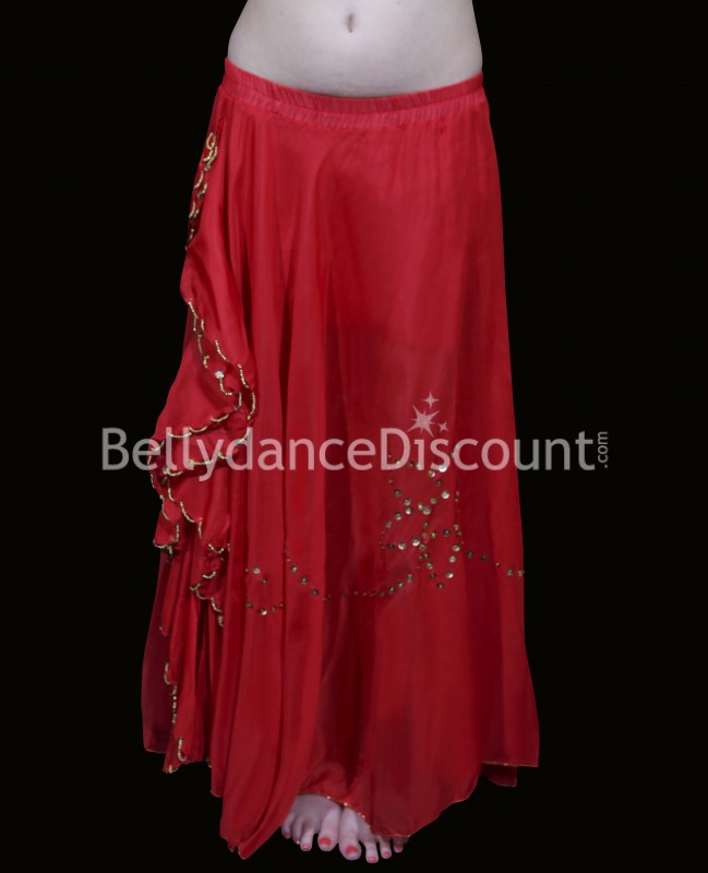 Falda roja para niña, ideal para danza del vientre 