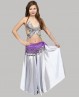 Jupe enfant de danse orientale satin argent