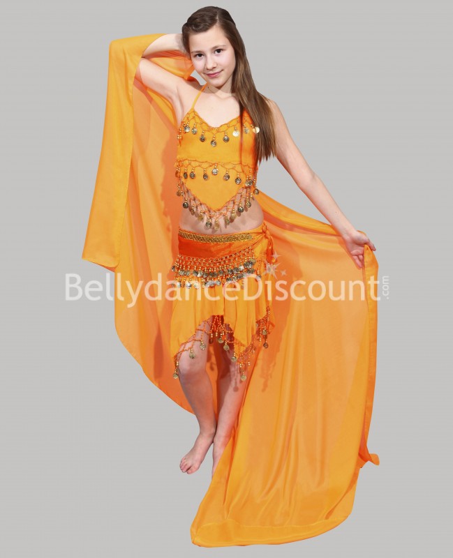Schleier für Kinder und für den orientalischen Tanz in Orange