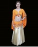 Ceinture enfant de danse orientale orange sequins or