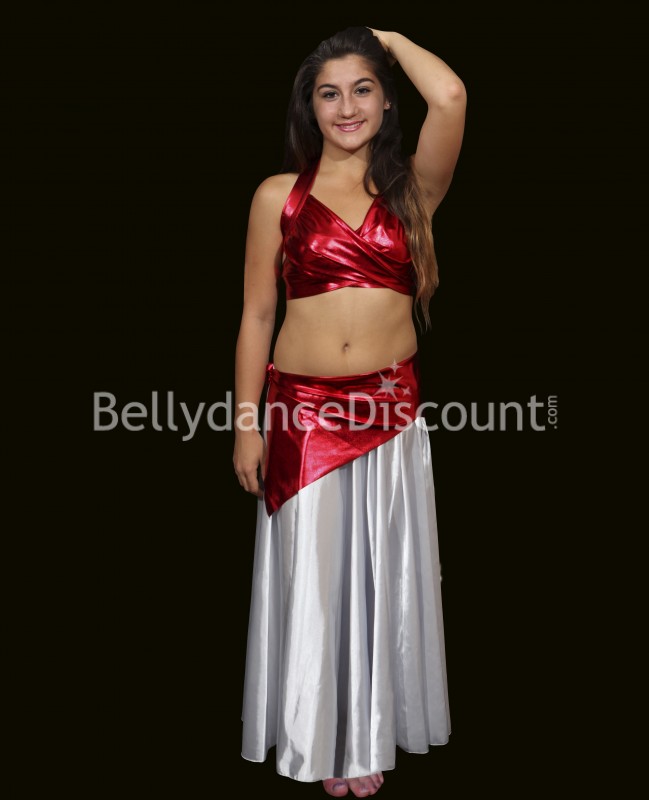 Kids' dance red set top + belt