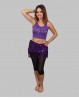 Bellydance belt purple with sequined fringes