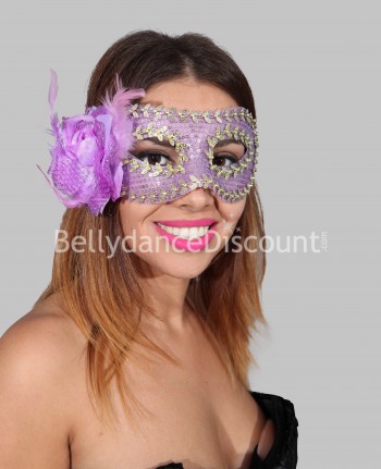 Flower mask light purple and gold