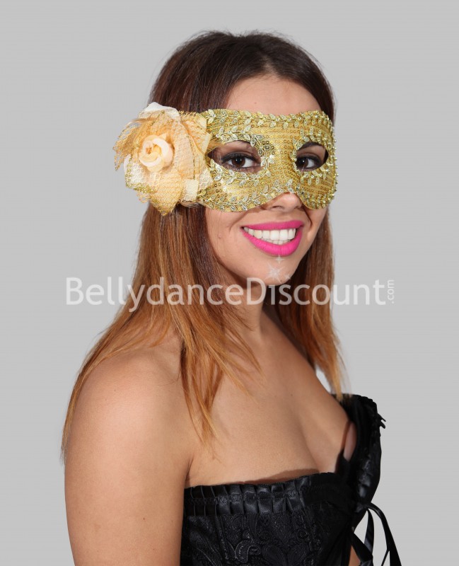 Golden flower mask