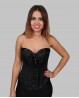 Bustier negro para danza oriental estilo cabaret