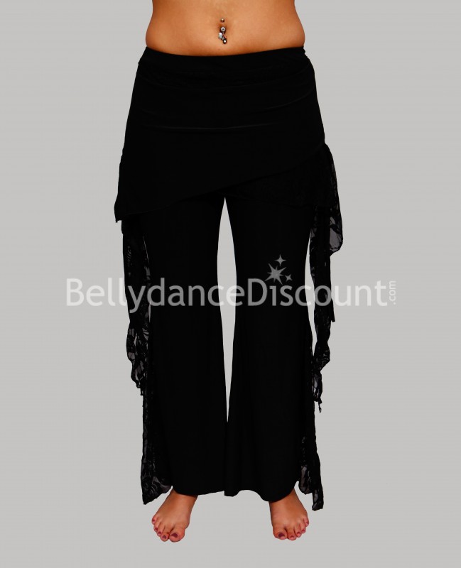 Pantalon noir dentelle noire pour cours de danse