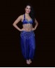 Sujetador + cinturón para danza oriental azul oscuro y plateado