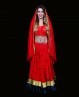 Velo di danza Bollywood rosso