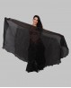 Black circular organza veil