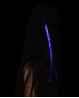 Illuminated lock of hair dark blue