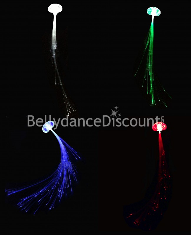 Illuminated lock of hair multicolor