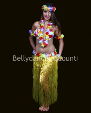 Disfraz amarillo de bailarina hawaiana