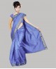 Sari de danse Bollywood bleu indigo et doré
