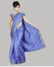 Sari di danza Bollywood blu indigo e dorato