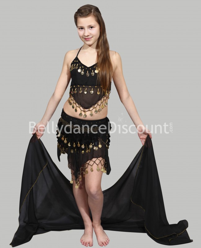 Black  belly dance children’s veil 