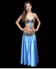 Gonna bambina di danza del ventre raso azzurra