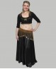 Jupe satin noir de danse orientale