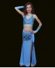 Falda azul clara para niña, ideal para danza del vientre 