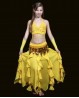 Cintura bambina di danza del ventre gialla