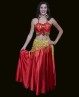 Red oriental dance crop top 