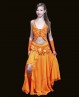Top enfant de danse orientale "papillon" orange