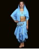 Sarouel enfant de danse orientale et Bollywood bleu ciel