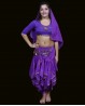 Cinturón violeta de danza del vientre para niña