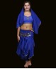 Pantalón Sarouel azul oscuro de danza oriental y Bollywood para niña