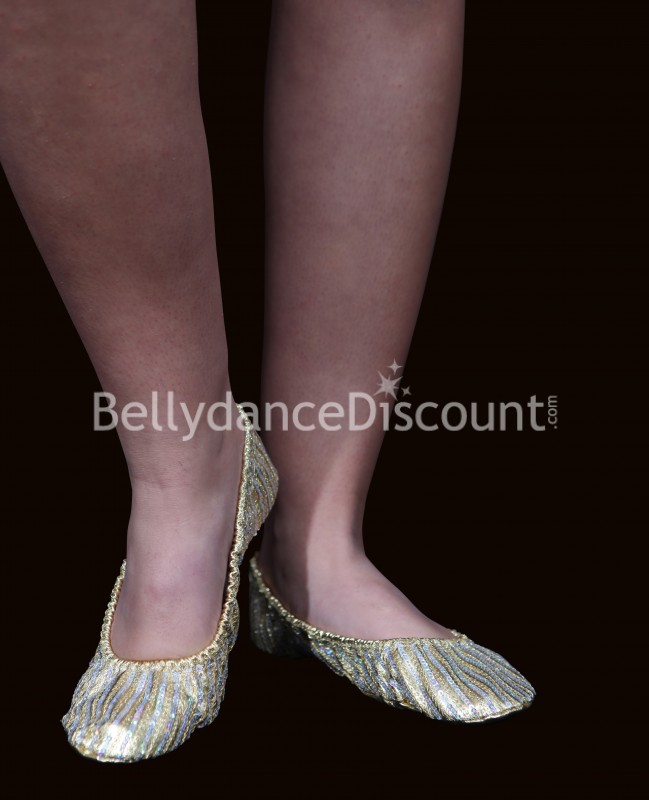 Bailarinas de danza escarchadas doradas-plateadas