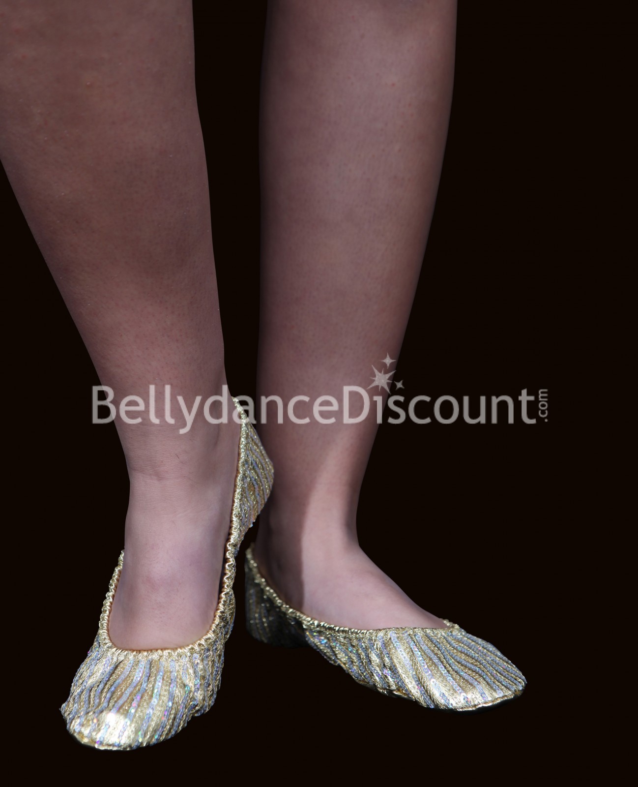 gold ballet shoes