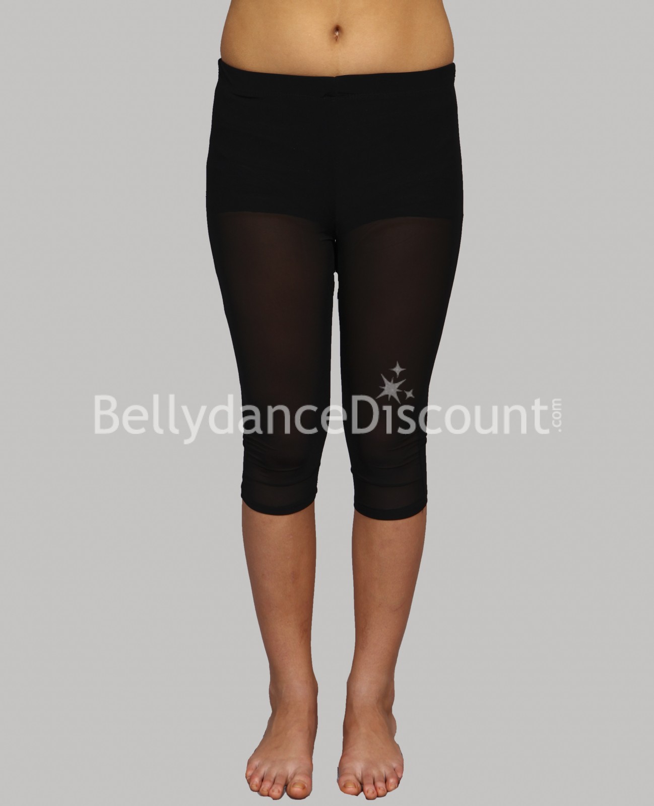 Legging de danza negro transparente para niña Legging de danza negro transparente para niña