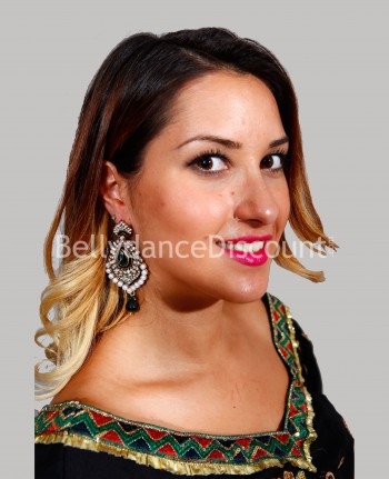 Indian earrings green